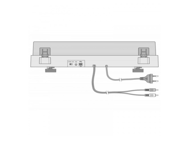 Pick-up vinyl model vintage cu interfata USB / DJP-104USB Stage Line - Monacor - imagine 4