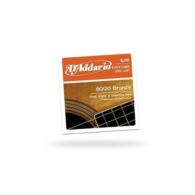 Set corzi chitara acustica D'Addario EJ10 80/20 bronze