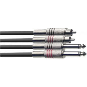 Stagg STC3PCM, cablu 2x RCA / 2x JACK, 3m