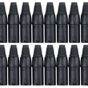 Pronomic connector set XLR male 20 pcs black