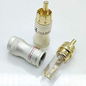 Conector RCA T Metal Negru Gold Snake