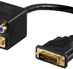 DVI-I pentru DVI-I la VGA DVI 24 + 5 tata la VGA RCA RGB conexiune AV Cablu splitter mama