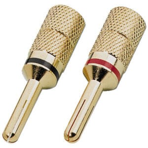 Pereche de mufe tip banana pentru difuzoare SPC-425/B Monacor