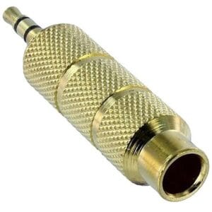Adaptor Jack 3.5 Tata - 6.3 mama auriu