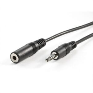 Cablu (extensie) slim jack 3.5T - Jack 3.5M stereo 3m negru