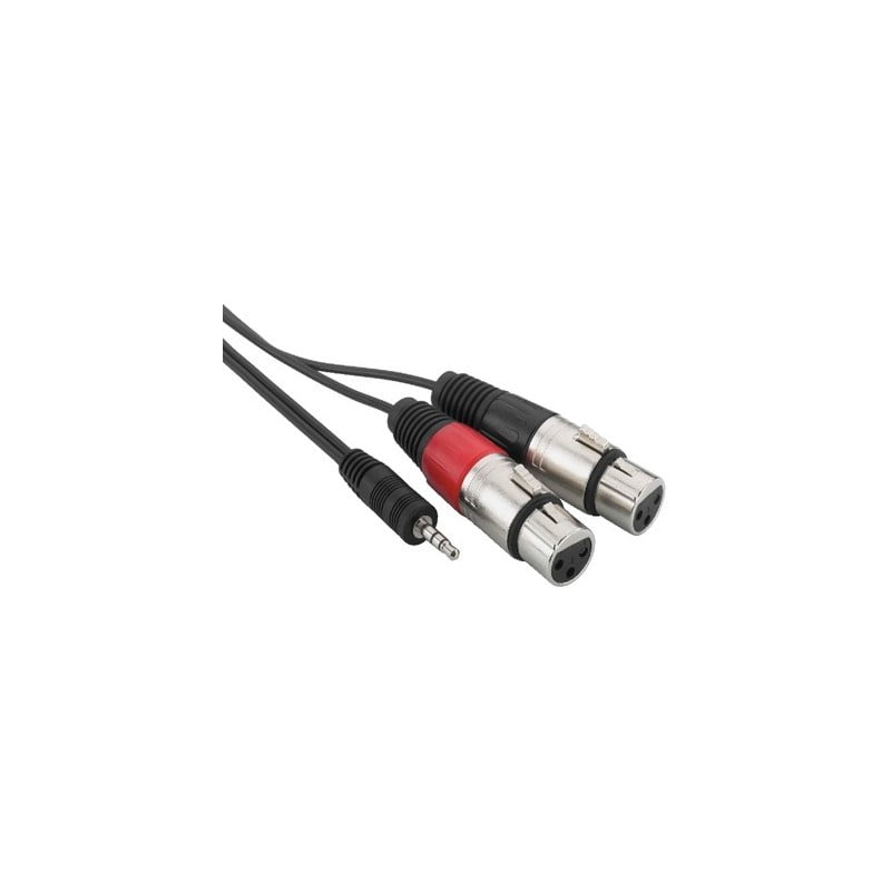 Cablu Jack 3.5 la 2 XLR mama, 1m Stage Line MCA-129J