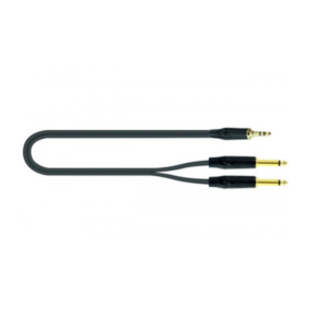 QuikLok Cablu audio cu conector Jack 3.5mmstereo la 2 Jack-uri mono de 6,3 mm si lungime de 3m