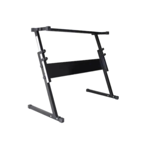 Stativ pentru Orga in Forma Z, Inaltime Reglabila 50 - 80 cm Negru
