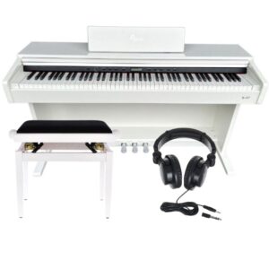 Set pian digital 88 clape grele alb Flame B97 WH