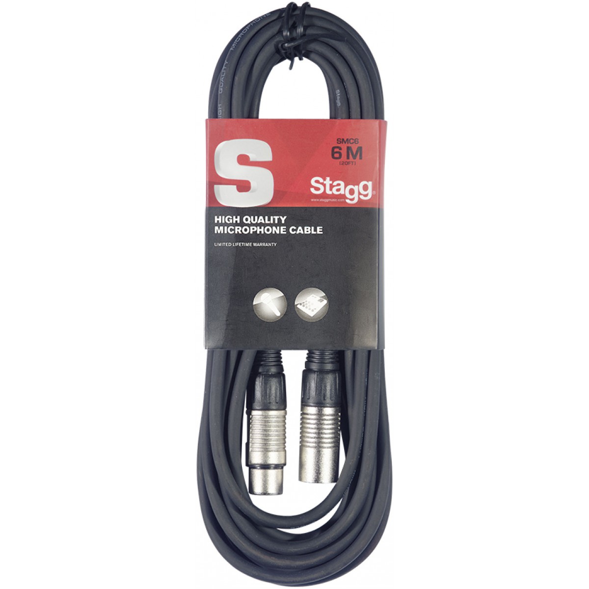 Stagg SMC6, cablu de microfon OFC XLR mama - XLR tata, 6m