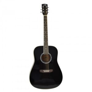 Chitara acustica pentru stangaci Flame Pro D120 LH BK finisaj negru